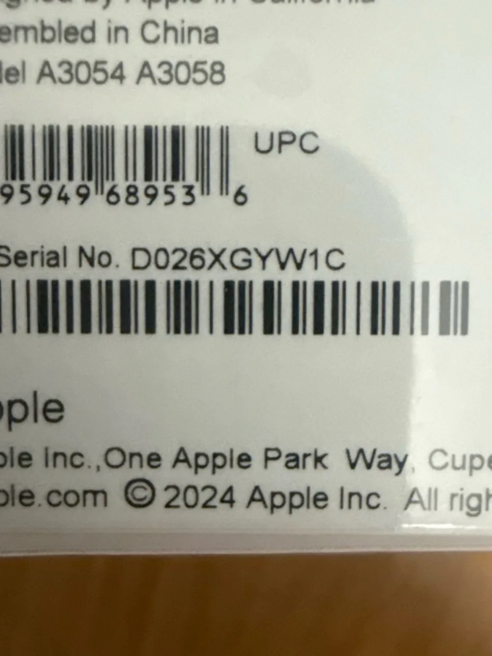 Apple AirPods 4 Box Back Panel in White and Black